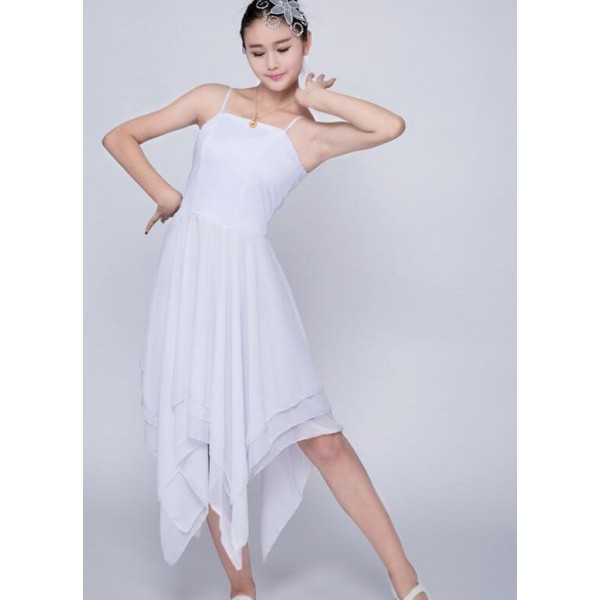 White Chiffon Dancing Dress