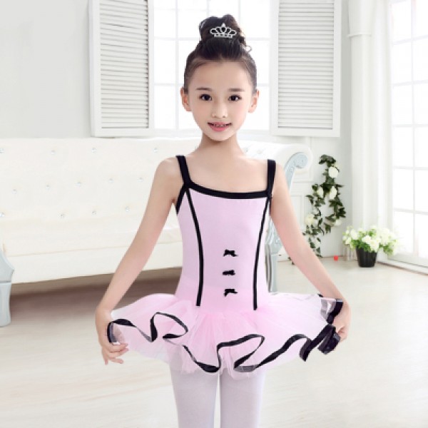 Light pink violet purple leotards tutu skirted girls kids children baby ...