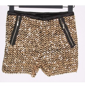 Sequins short length hot dance sexy fashion women girls night club singer bar stage performance cos play shorts 