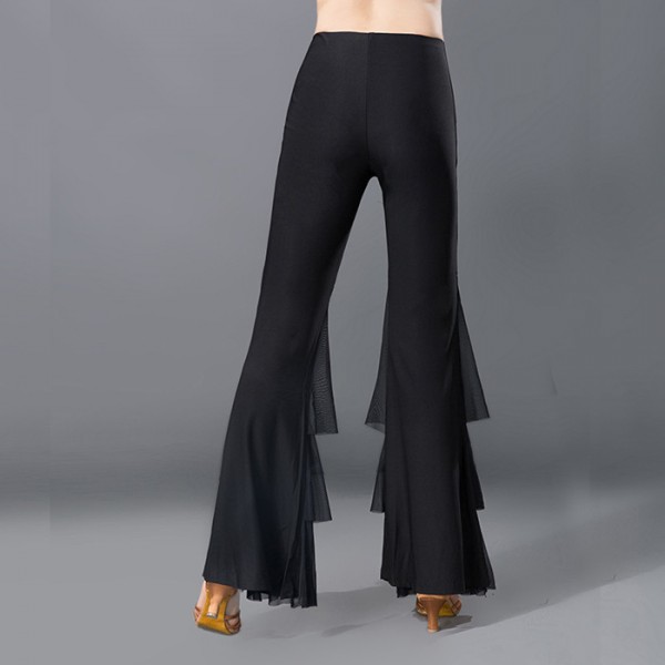 Sexy flared Latin Dance Pants Square Dancing Ballroom Dance Pants Cha Cha  Dance Dress Women Enfeites Para Quarto