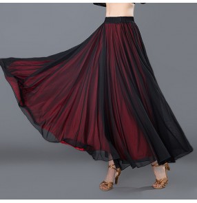 black AND red Modern Dance costumes flamenco skirts ballroom skirts latin salsa flamenco ballroom dance dress skirt dance wear