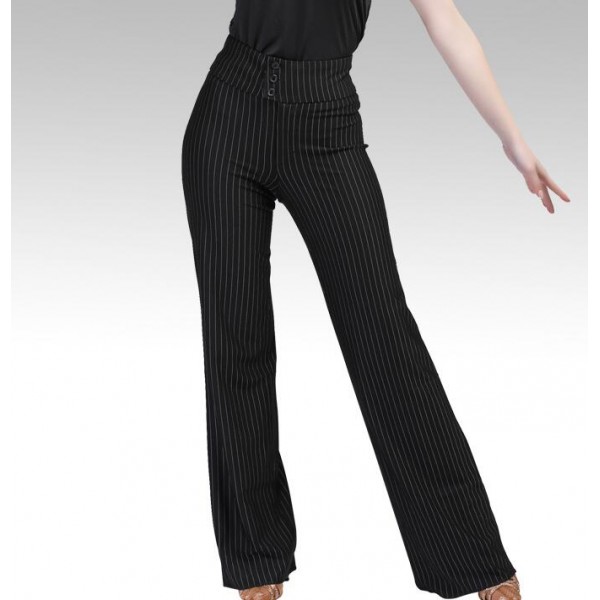 black striped trousers women's