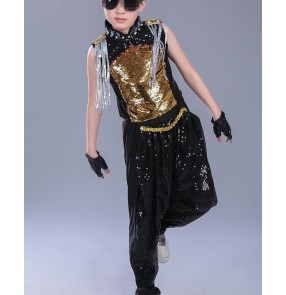 2022 New Jazz Dance Costumes For Kids Loose Shirts Hiphop Pants