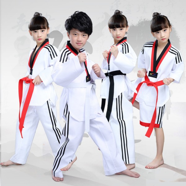 children boys girls children White dobok school taekwondo competition ...