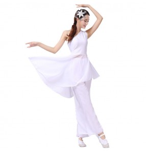 Modern dance ballet dancing dresses for women female competition white traditional performance dancing costumes 