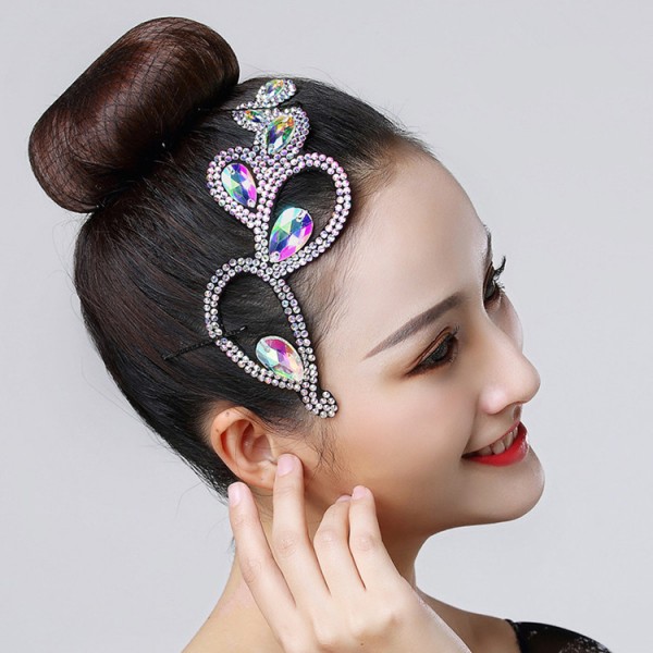 Ballroom Dance Crystal Modern Dance Hair Jewelry Dance Accessories Headwear  Shiny Headdress for Waltz Dance Performance/Competition/Stage,C :  : Beauty