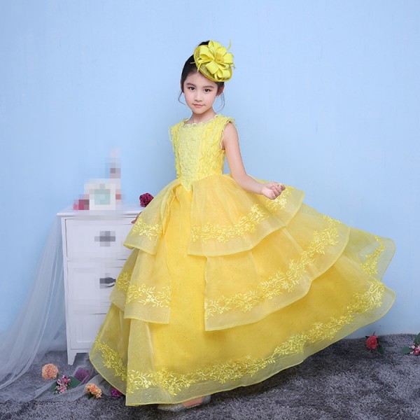 yellow colour party frocks
