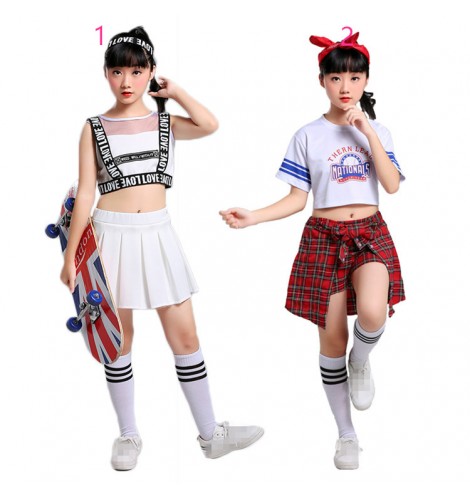 Girls hiphop jazz street dance costumes kids children stage performance ...