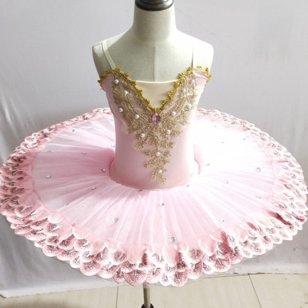 Girls professional little swan lake ballet dresses kids children school ...