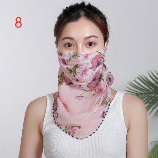 Women's floral mask reusable face mask neck guard scarf handkerchief ...