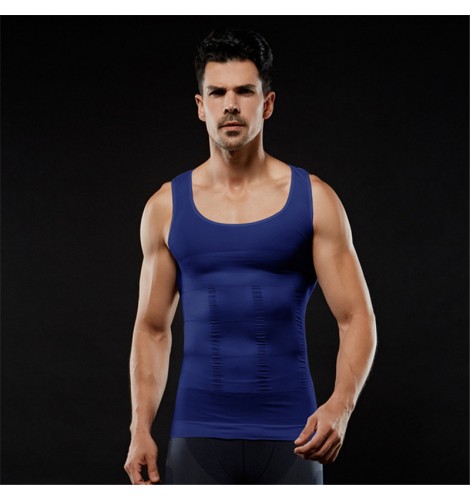 Men's Abdomen Tight Top Body Sculpting Vest Sports Men's belly trimmer ...