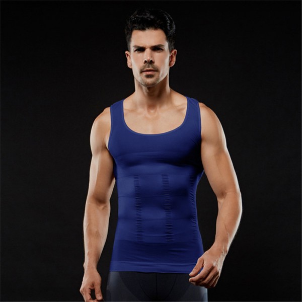 Men's Abdomen Tight Top Body Sculpting Vest Sports Men's Belly Trimmer 