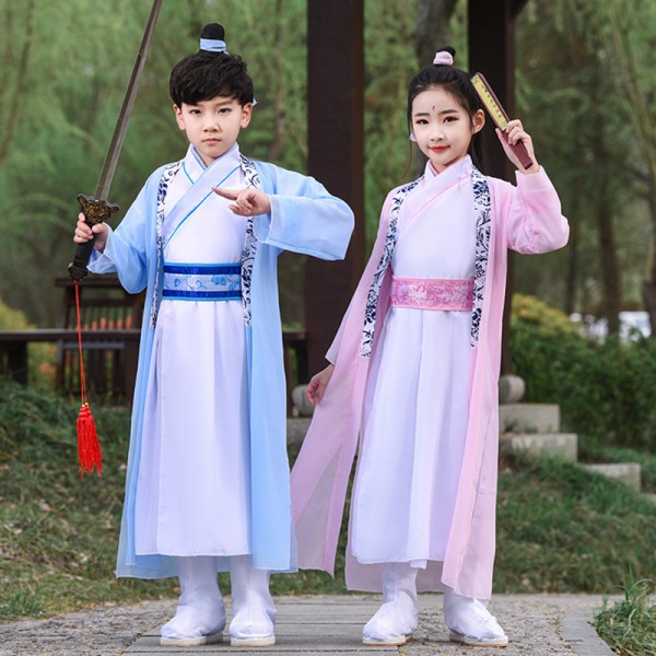 Children chinese Hanfu fairy princess swordsman photos shooting drama ...