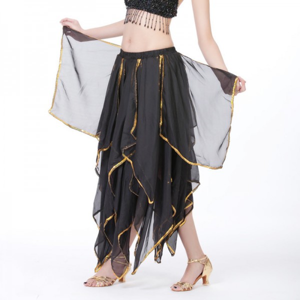 blue green black Belly dance skirts for women modern dance stage ...