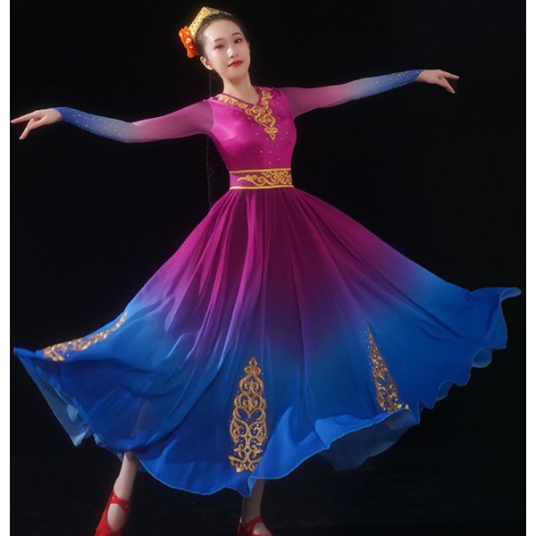 Chinese folk dance costumes Xinjiang dance costume performance costume ...
