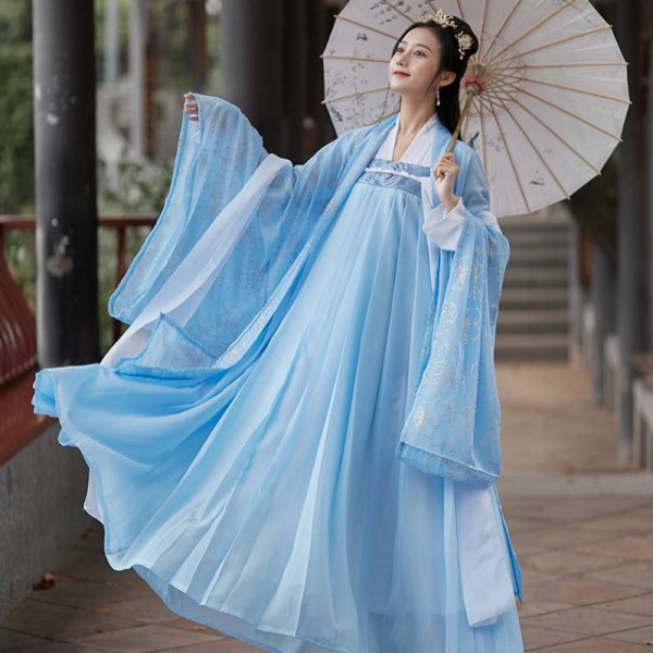 Hanfu : Chinese hanfu for women light blue chinese traditional film ...