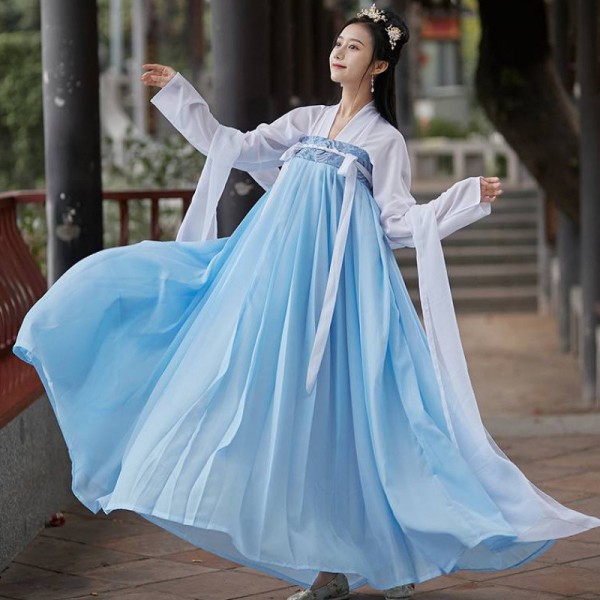 Hanfu : Chinese hanfu for women light blue chinese traditional film ...