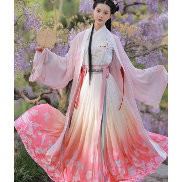 Pink Chinese Hanfu fairy cosplay dress for women female Chinese style ...