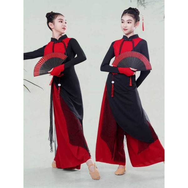 Black with red Chinese traditional Classical dance costume female