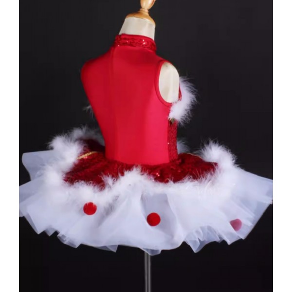 White Feather Tutu Dress