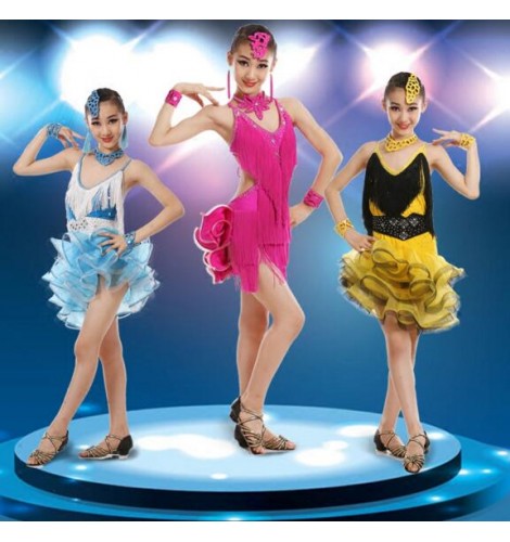Boys Latin dance practice costumes latin shirt with black striped dance  pants Children Competitive examination standards ballroom dance outfits