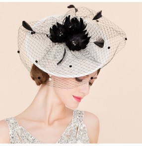 Light Green Fancy Bow Down Brim Sinamay Dress Formal Hat - Sun Yorkos