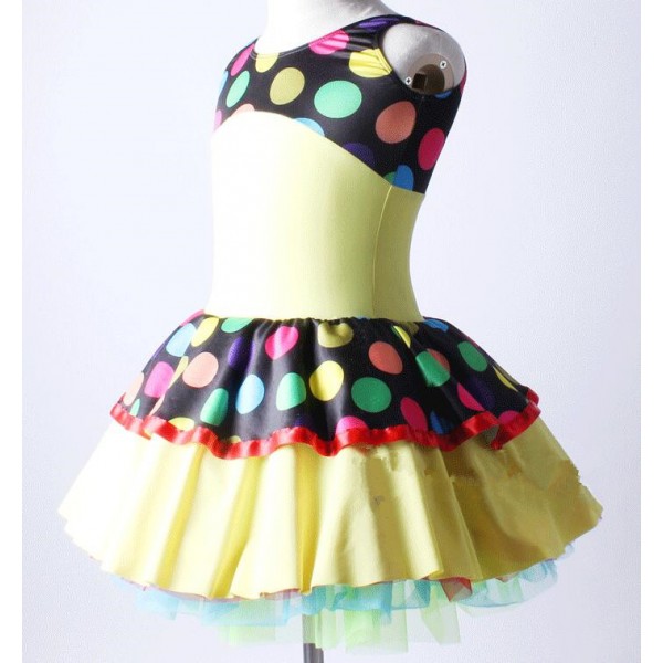 kids yellow polka dot dress