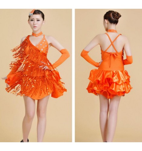 Orange and Pink Latin Dress