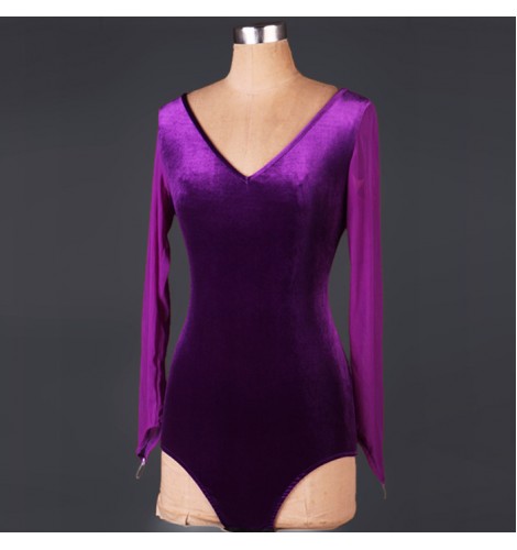 purple leotard womens