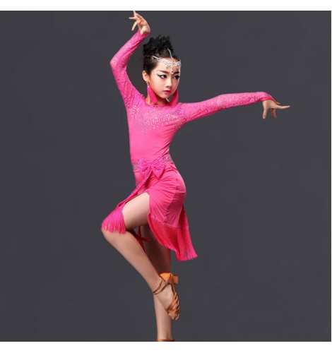 Black flesh mesh patchwork long sleeves v neck fashion sexy women's  competition performance gymnastics latin ballroom cha cha dancing tops  leotards bodysuits