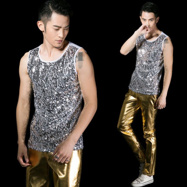 Sexy Lycra Pole Dance Costume For Men - Theatrical Dance Wear