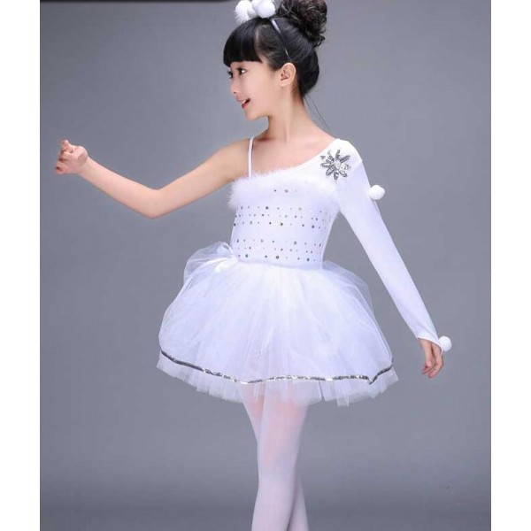 White Feather Tutu Dress