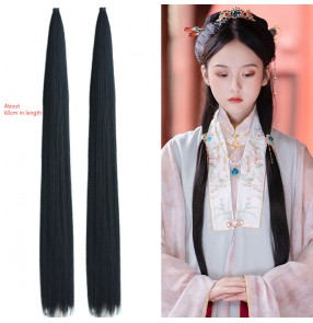 Ancient chinese han tang dynasty princess empress hair extension for women girls hanfu wig hair bundle hair row COS ancient style photo studio photo fairy hair style