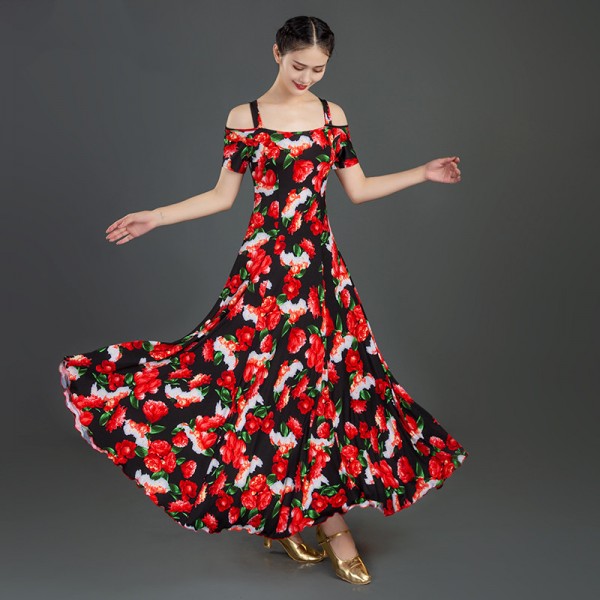 red rose flower dress