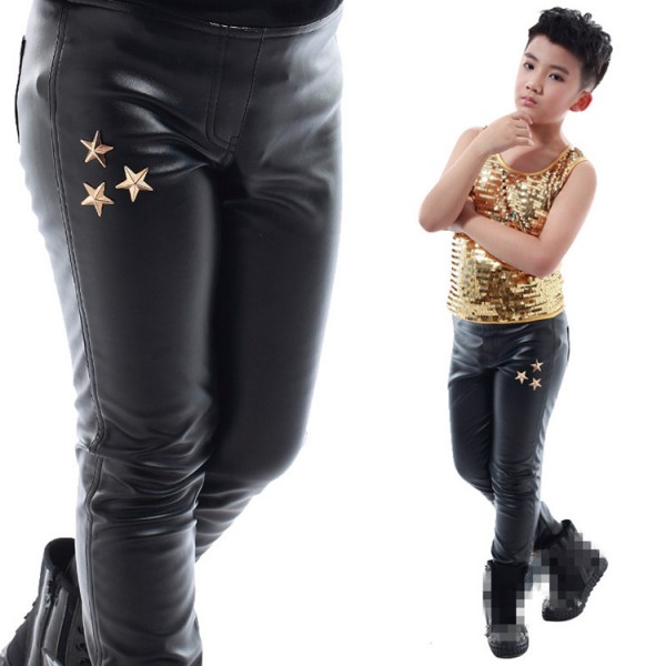 boy in leather pants