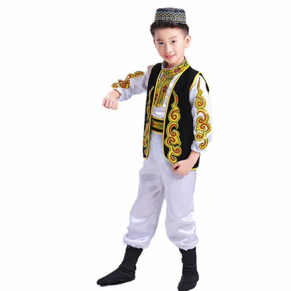 Boys chinese folk dance costumes for kids children china ancient ethnic ...