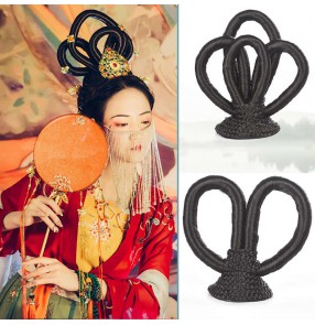 Chinese ancient folk Costume empress fairy cosplay wig Film Television Hanfu dress hair bun Dunhuang Flying dance photos shooting hair wig