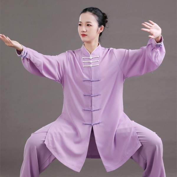 Chinese Kung Fu Uniforms For Women Men Cotton Tai Chi Clothing Female