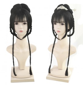 Chinese lolita style wig ancient traditional fairy princess  drama film cosplay wig with air bangs 80cm