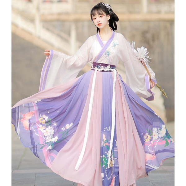 Chinese violet Hanfu female wei jin han tang dynasty photos fairy ...