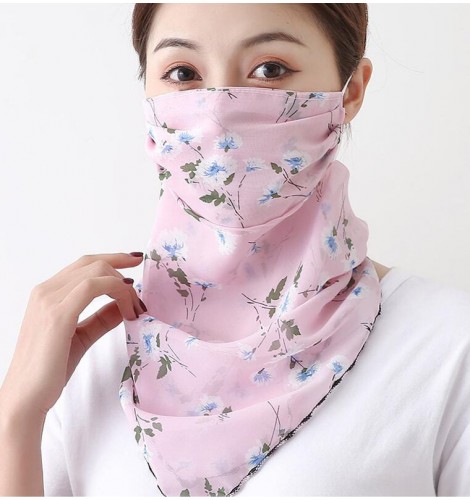Floral reusable face masks for women neck scarf mask anti-uv outdoor ...