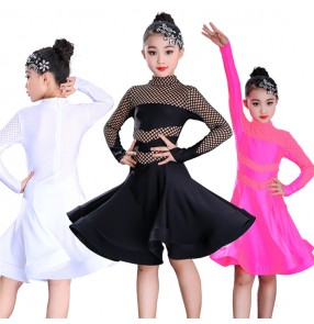 Girls latin dance dresses competition stage performance rumba salsa chacha dance skirts costumes