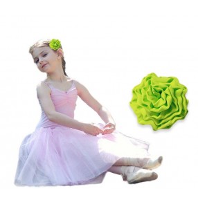Girls latin stage performance headdress rose flowers for kids modern dance chorus princess dress head flowers