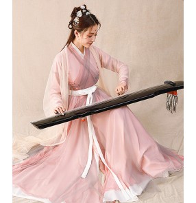 Hanfu women Chinese ancient traditional costume han ming qing tang princess clothing Chinese fairy skirt girls student classical dance costumes