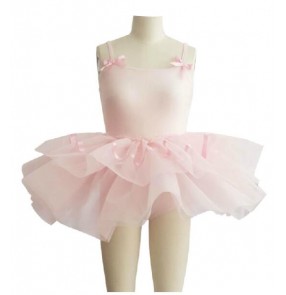 kids girls pink leotard tutu skirt ballet dance dress skating dress