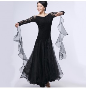 Latin salsa tango Cha cha Dress long sleeves waltz dance dress flamenco dance dress