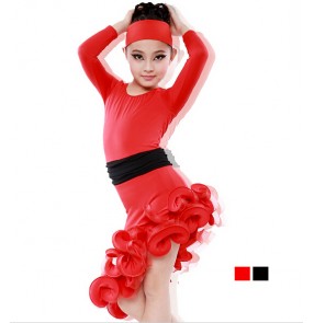 Paillette Girl Child Girl Dress Children Outerwear Girls Dance Costume Dancewear Latin Girls