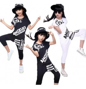 White black two colored girls kids child children toddlers growth teen modern dance street dance jazz hip hop dance costumes