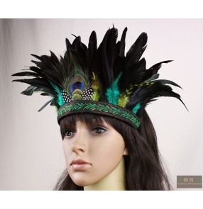 Women peacock feather Hair Accessories fascinator hair/Wedding accessories Handmade hair band High Cheap