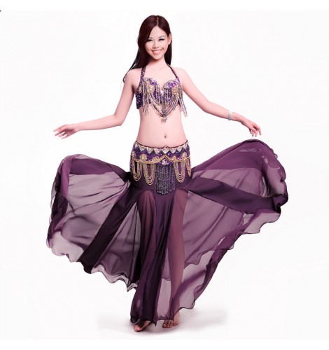 Women S High Quality Indian Egypt Belly Dance Costume Bra Waistband Skirt